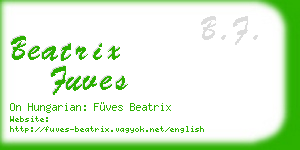 beatrix fuves business card