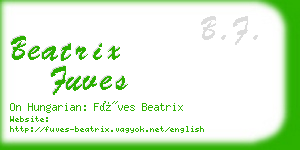 beatrix fuves business card